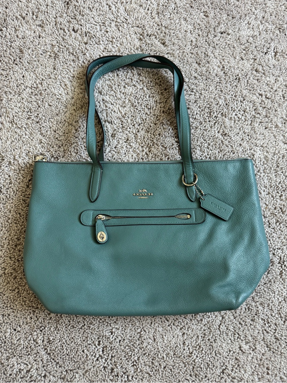 Authentic Coach Taylor 38312 Polished Pebble Leather Tote Purse
